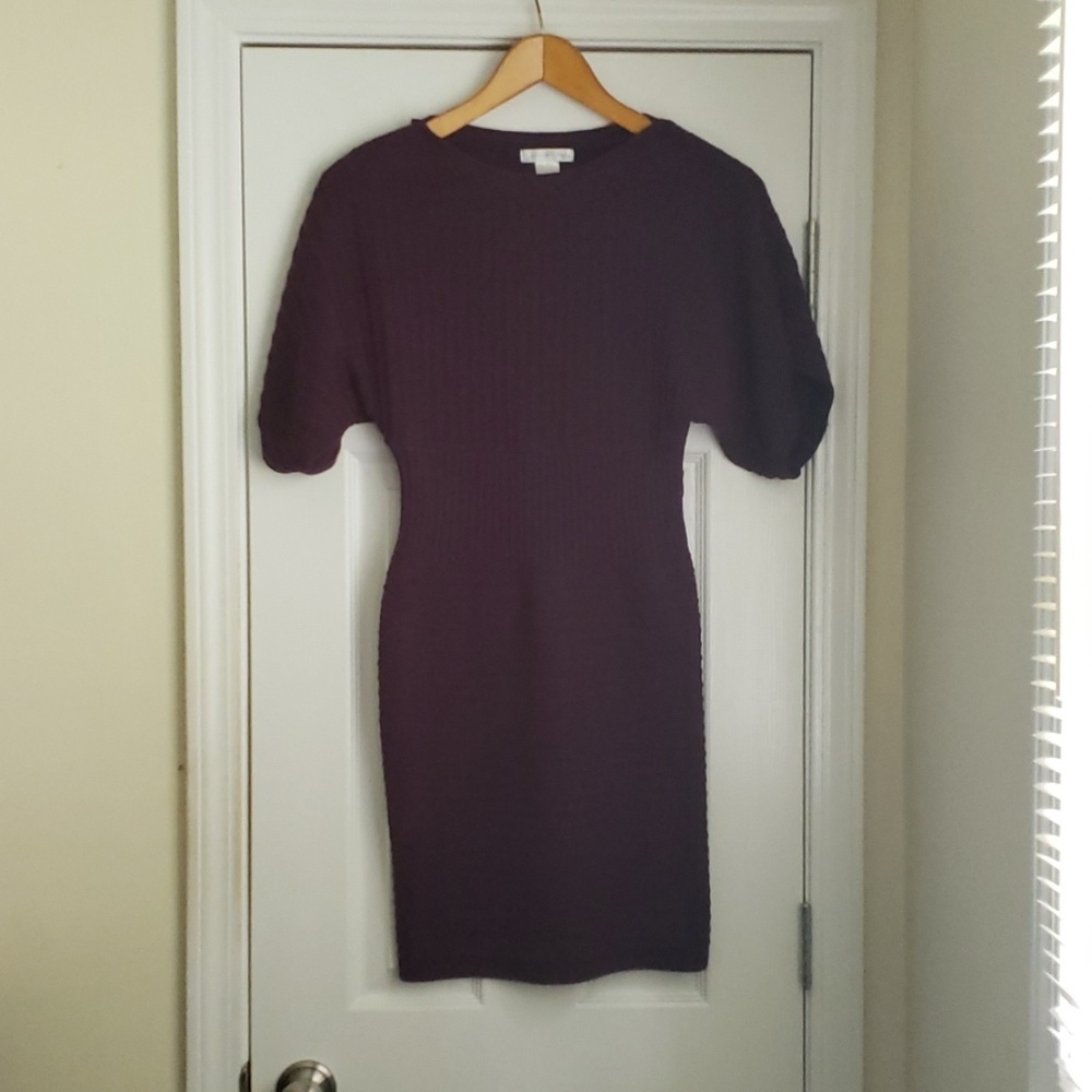 London Times plum sweater dress